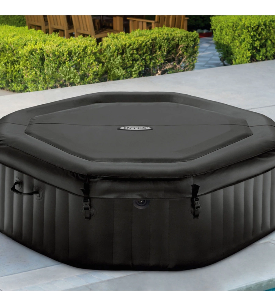 Piscina idromassaggio gonfiabile ottagonale intex "pure spa bubble e jet massage deluxe" - cod. 28462ex